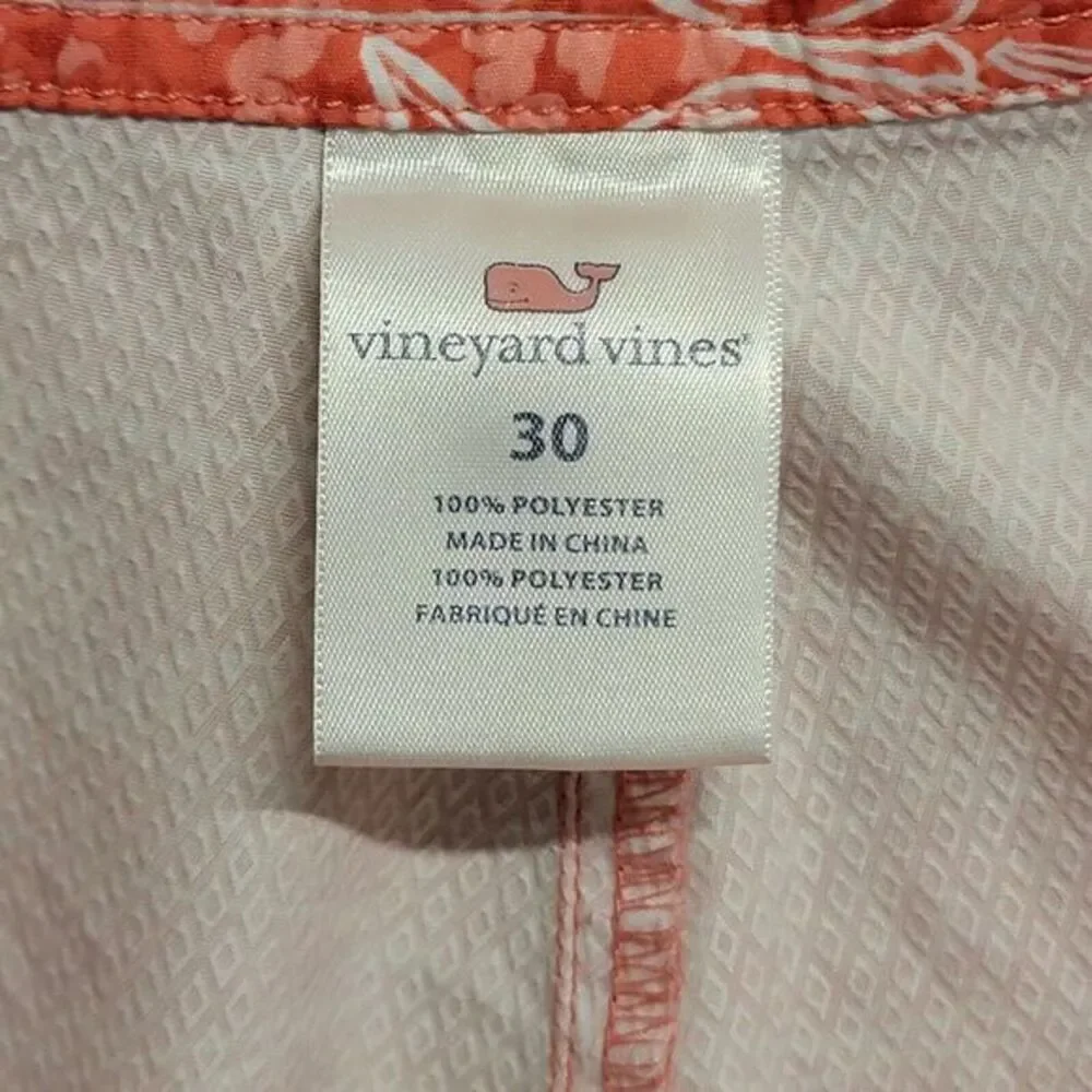 Vineyard‎ Vines Men's Swim Board Shorts Sz 30 Coral Pink Fish Surfing